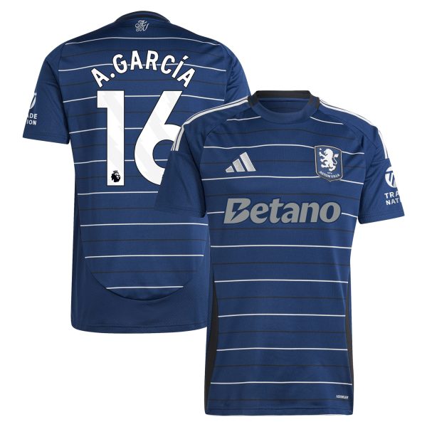 Aston Villa Shirts - aston villa adidas third shirt 2024-25 with a.garcía 16 printing Collection of Official Fan Gear