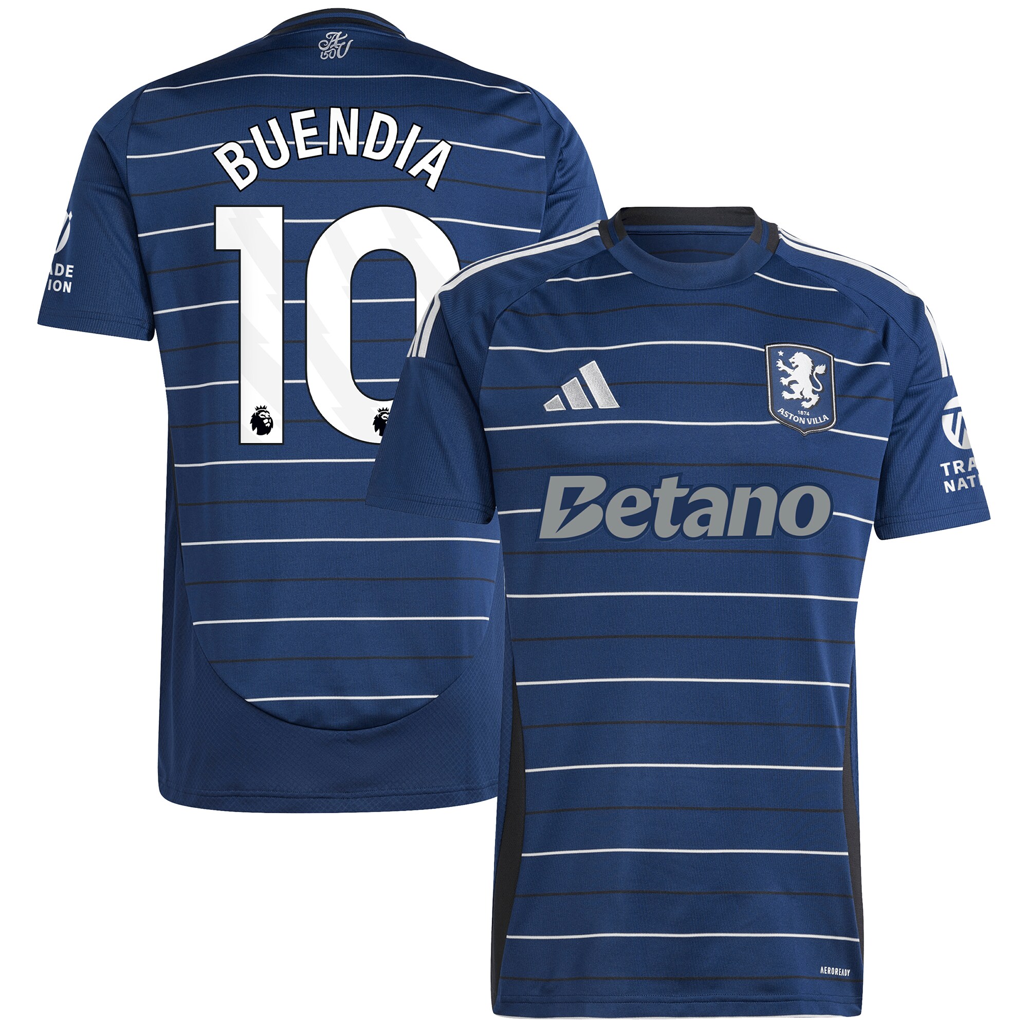 Aston Villa Shirts - aston villa adidas third shirt 2024-25 with buendia 10 printing Collection of Official Fan Gear
