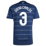 Aston Villa Shirts - aston villa adidas third shirt 2024-25 with diego carlos 3 cup printing Collection of Official Fan Gear