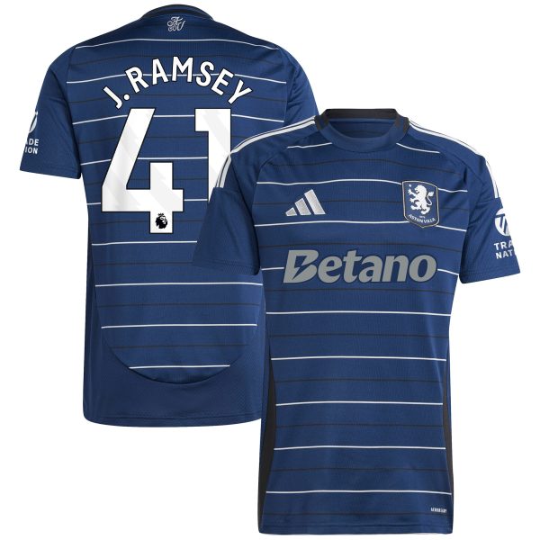 Aston Villa Shirts - aston villa adidas third shirt 2024-25 with j. ramsey 41 printing Collection of Official Fan Gear