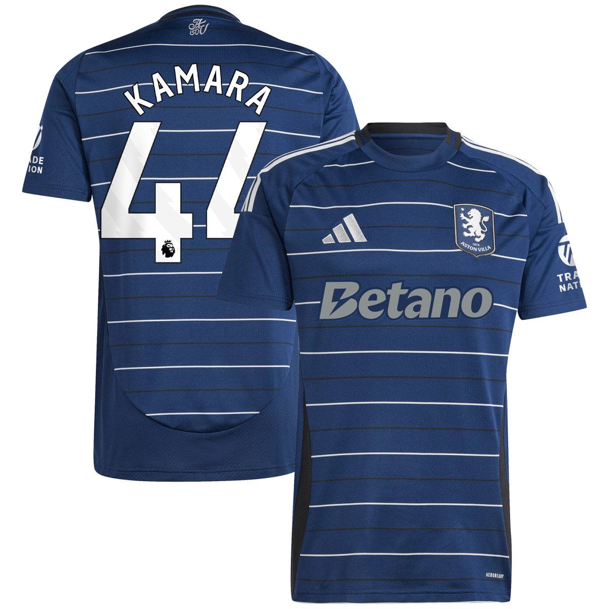 Aston Villa Shirts - aston villa adidas third shirt 2024-25 with kamara 44 printing Collection of Official Fan Gear