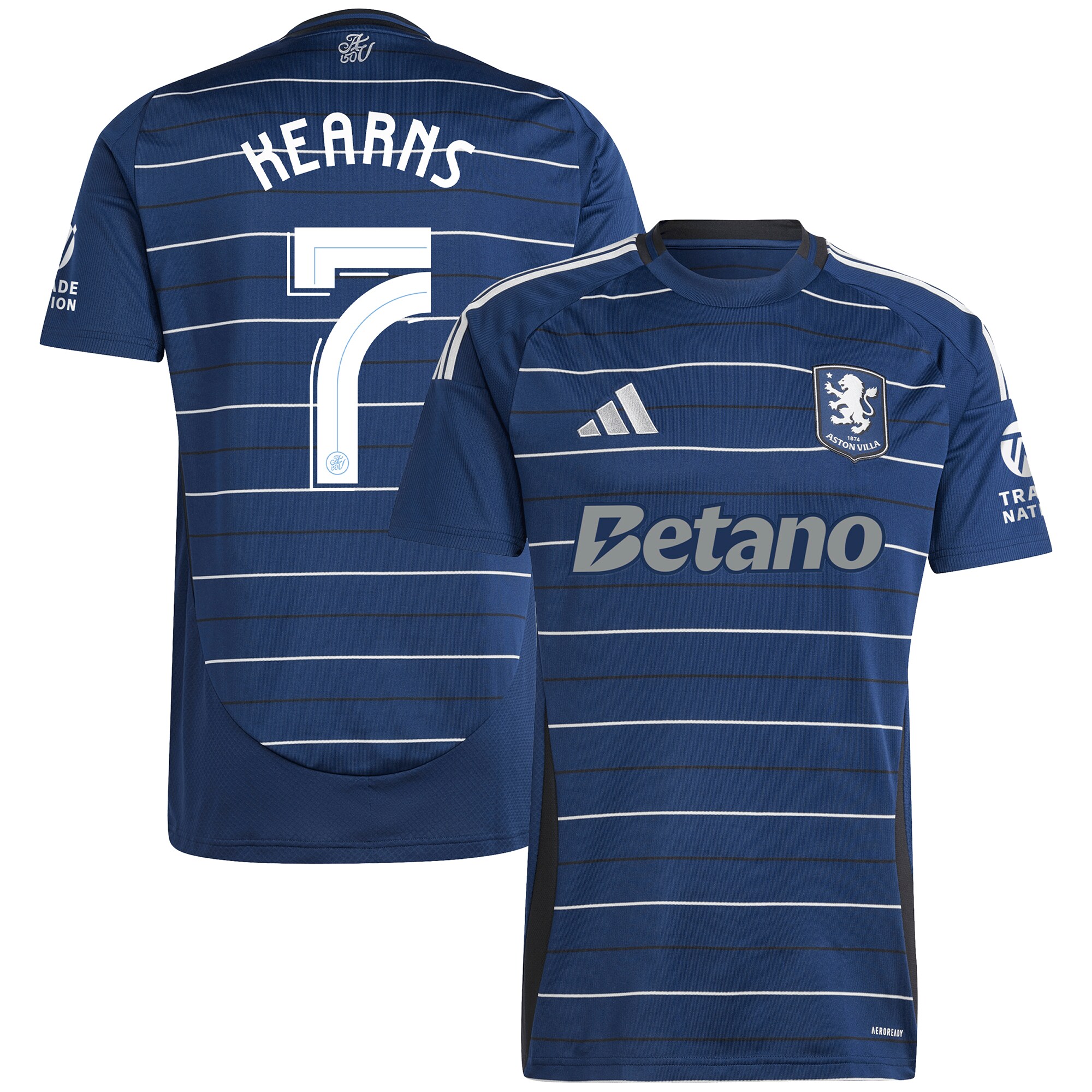 Aston Villa Shirts - aston villa adidas third shirt 2024-25 with kearns 7 cup printing Collection of Official Fan Gear