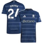 Aston Villa Shirts - aston villa adidas third shirt 2024-25 with onana 24 printing Collection of Official Fan Gear