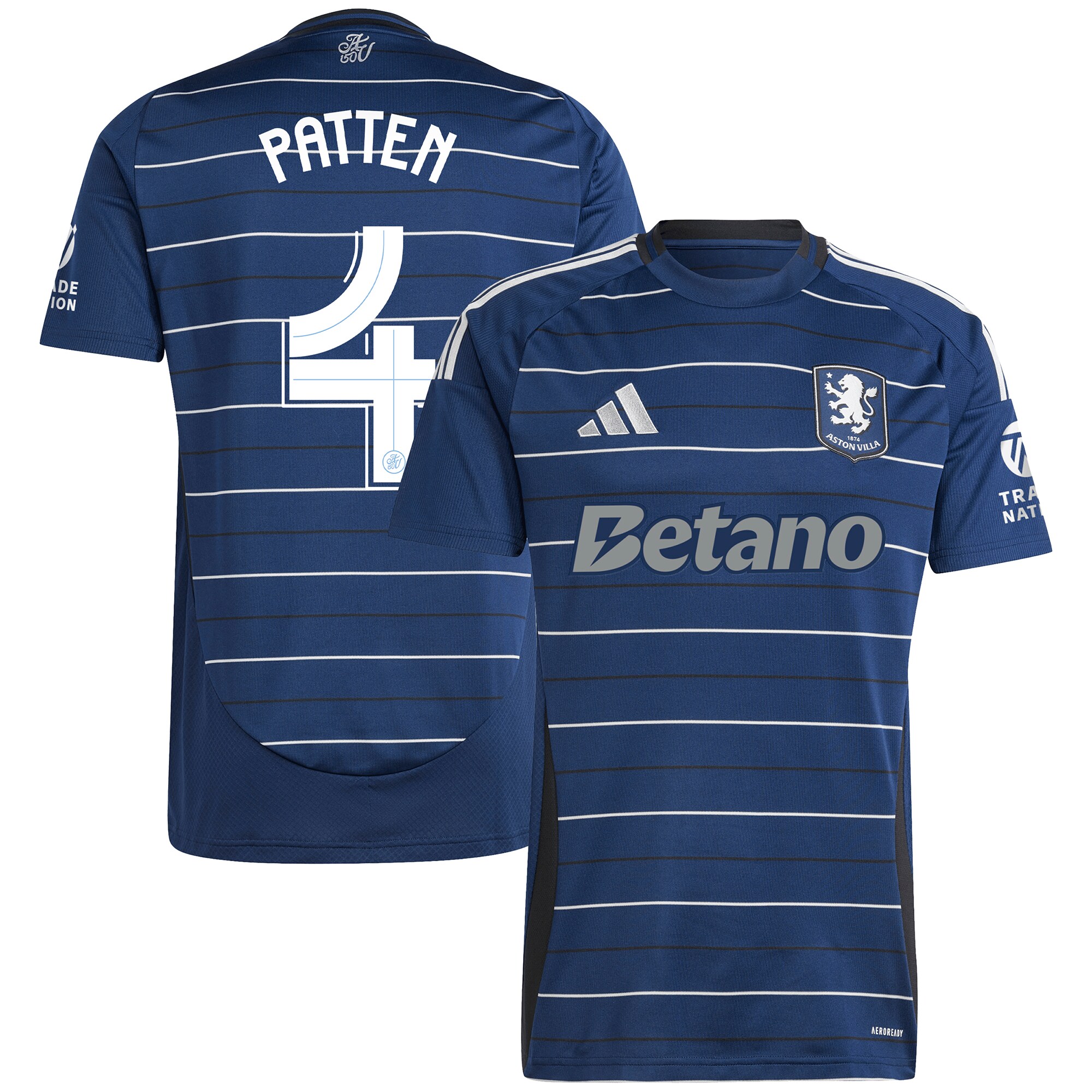 Aston Villa Shirts - aston villa adidas third shirt 2024-25 with patten 4 cup printing Collection of Official Fan Gear