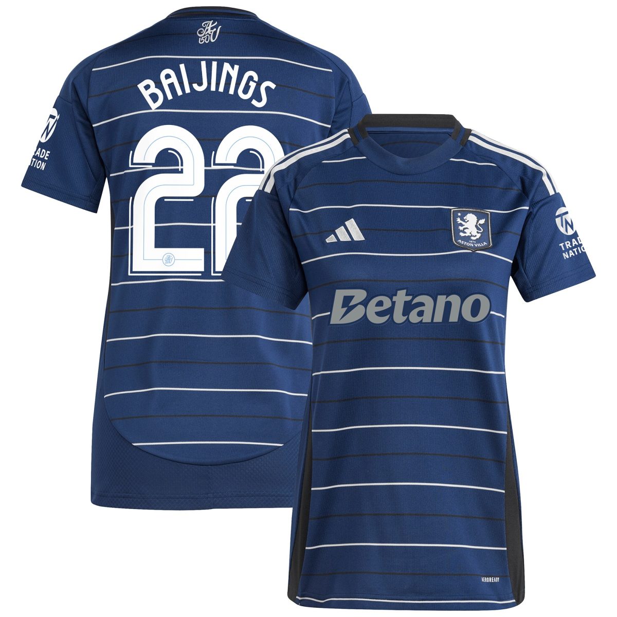 Aston Villa Shirts - aston villa adidas third shirt 2024-25 – womens with baijings 22 cup printing Collection of Official Fan Gear