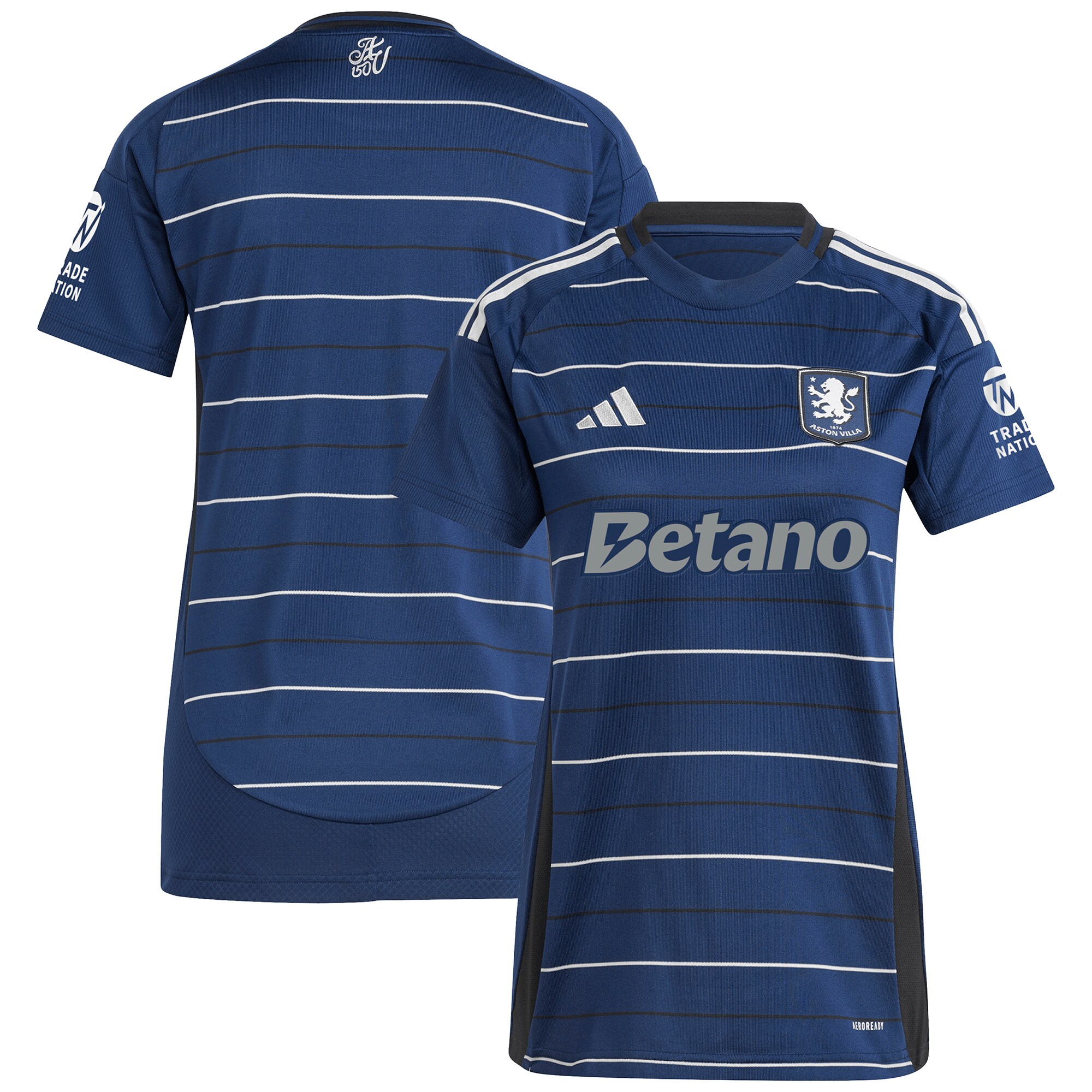 Aston Villa Shirts - aston villa adidas third shirt 2024-25 – womens with custom printing Collection of Official Fan Gear
