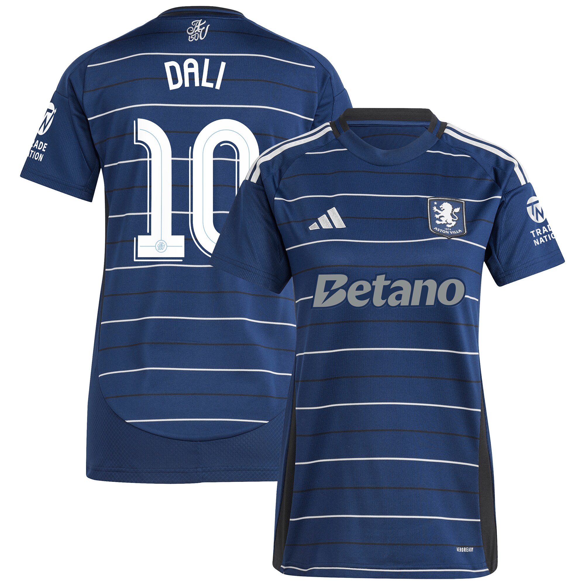 Aston Villa Shirts - aston villa adidas third shirt 2024-25 – womens with dali 10 cup printing Collection of Official Fan Gear
