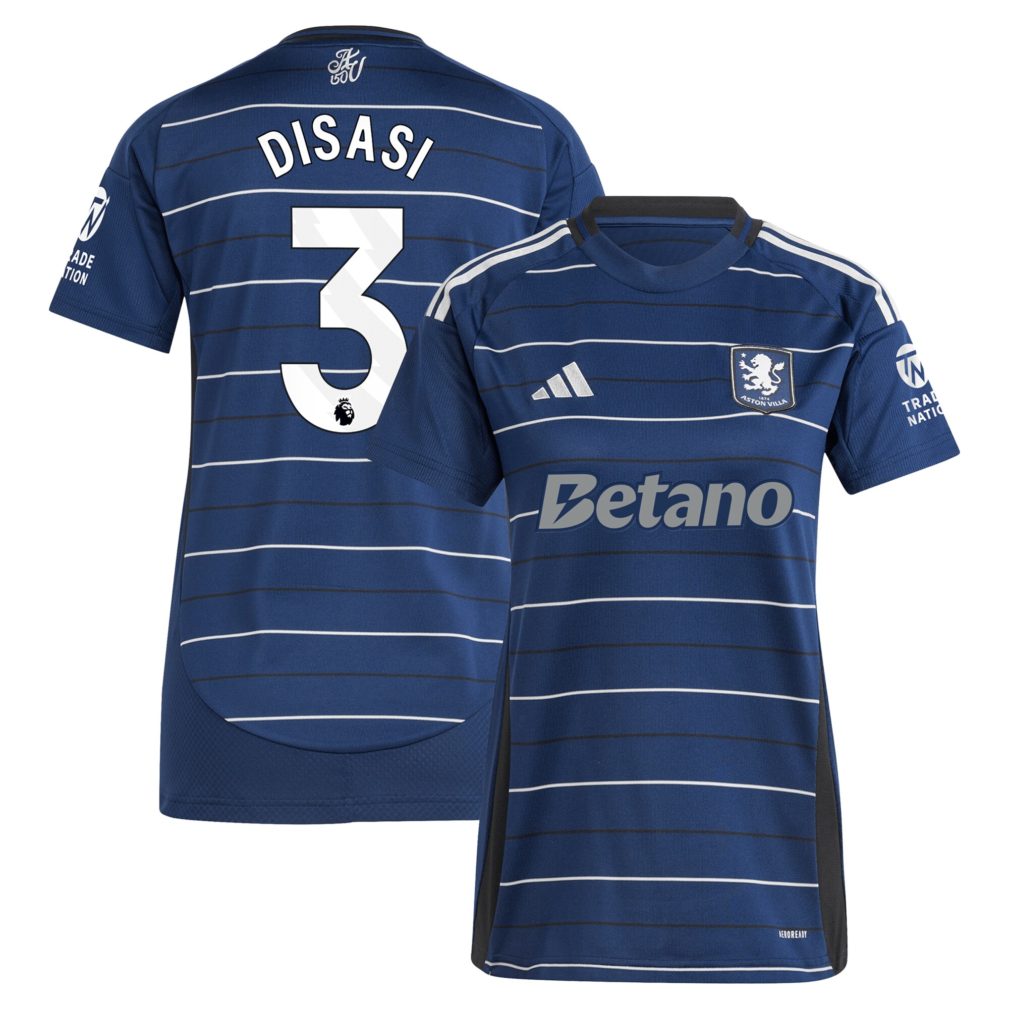 Aston Villa Shirts - aston villa adidas third shirt 2024-25 – womens with disasi 3 printing Collection of Official Fan Gear