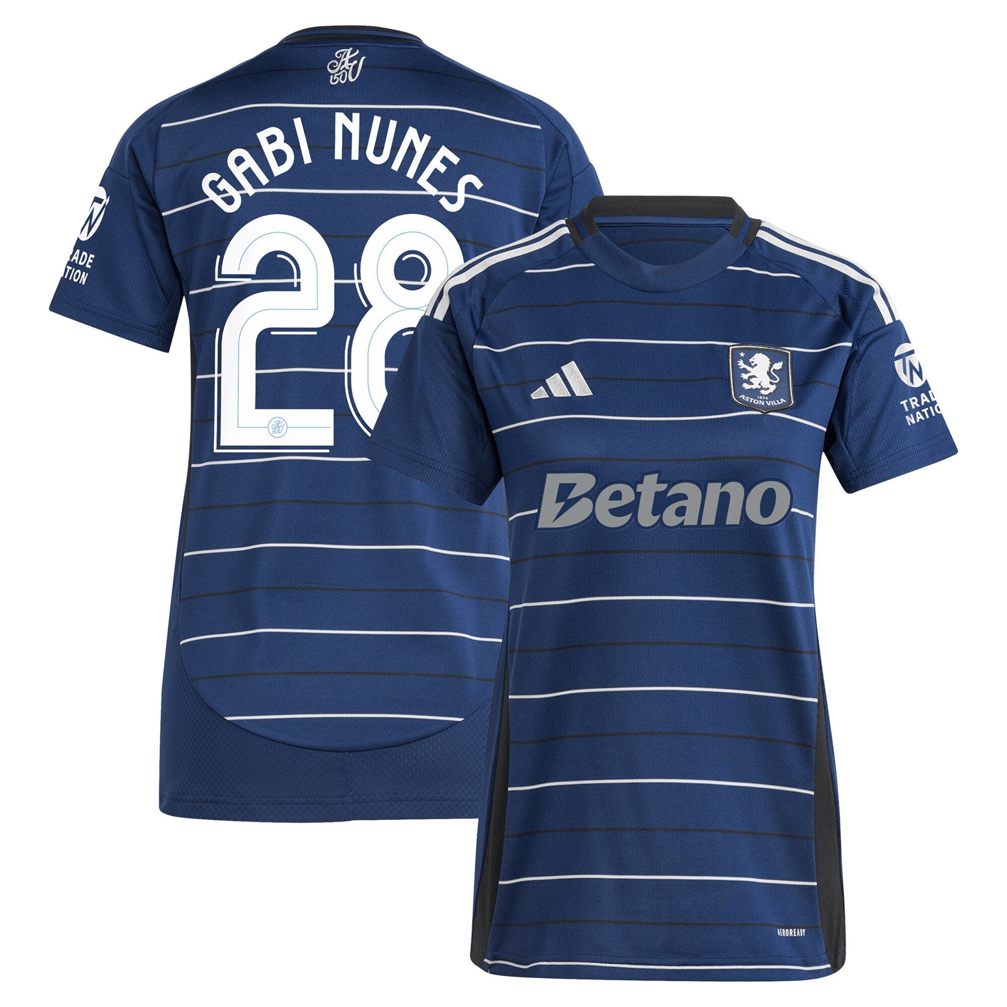 Aston Villa Shirts - aston villa adidas third shirt 2024-25 – womens with gabi nunes 28 cup printing Collection of Official Fan Gear