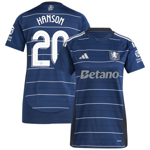 Aston Villa Shirts - aston villa adidas third shirt 2024-25 – womens with hanson 20 cup printing Collection of Official Fan Gear