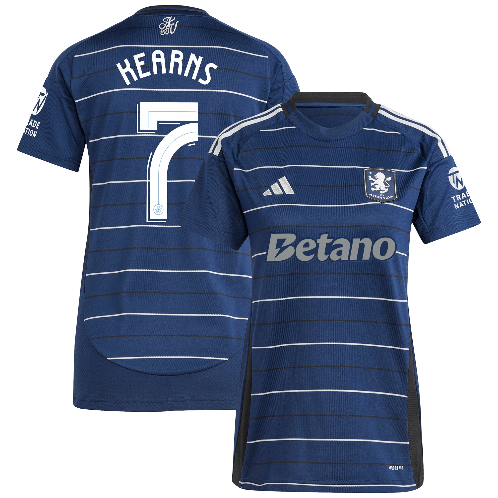 Aston Villa Shirts - aston villa adidas third shirt 2024-25 – womens with kearns 7 cup printing Collection of Official Fan Gear