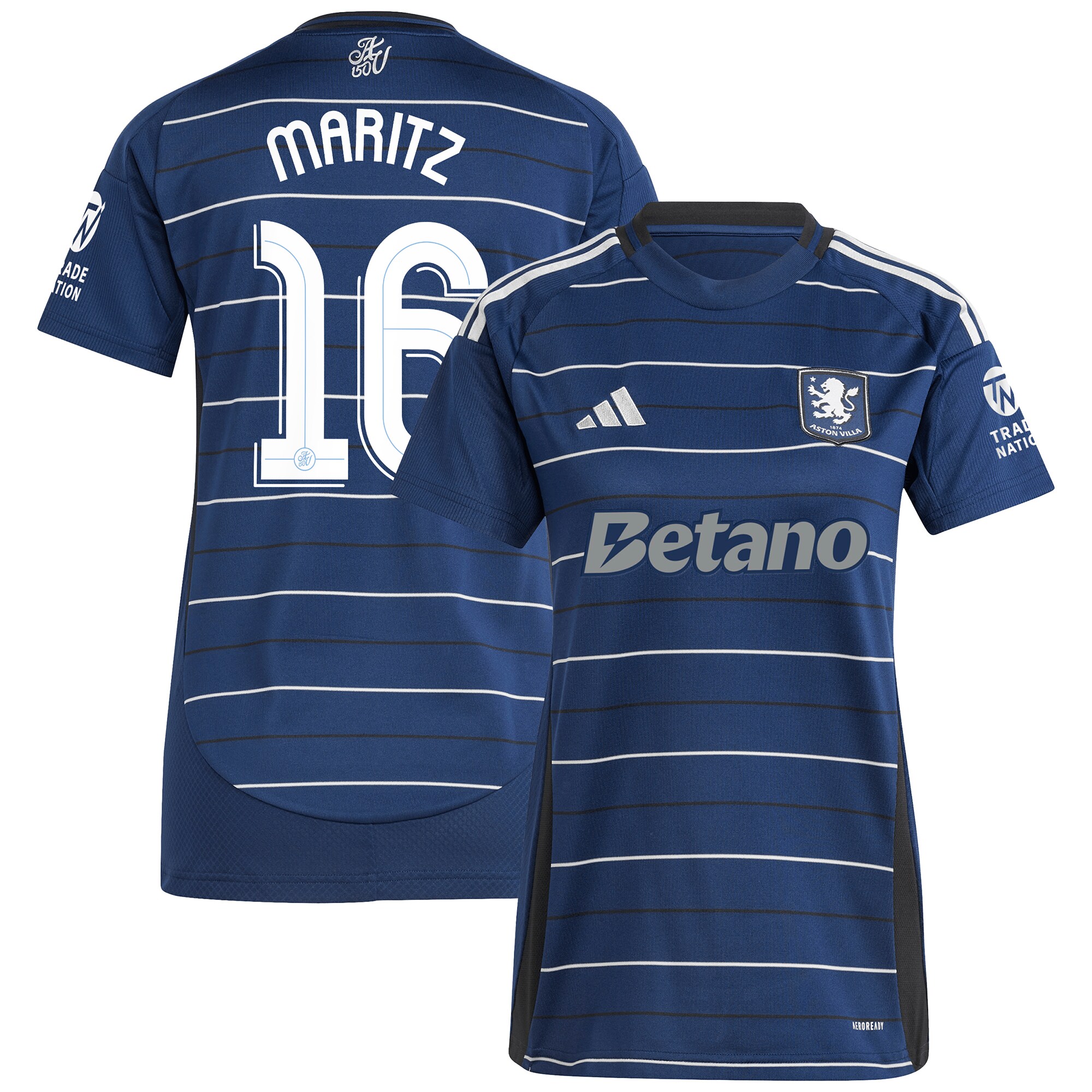 Aston Villa Shirts - aston villa adidas third shirt 2024-25 – womens with maritz 16 cup printing Collection of Official Fan Gear