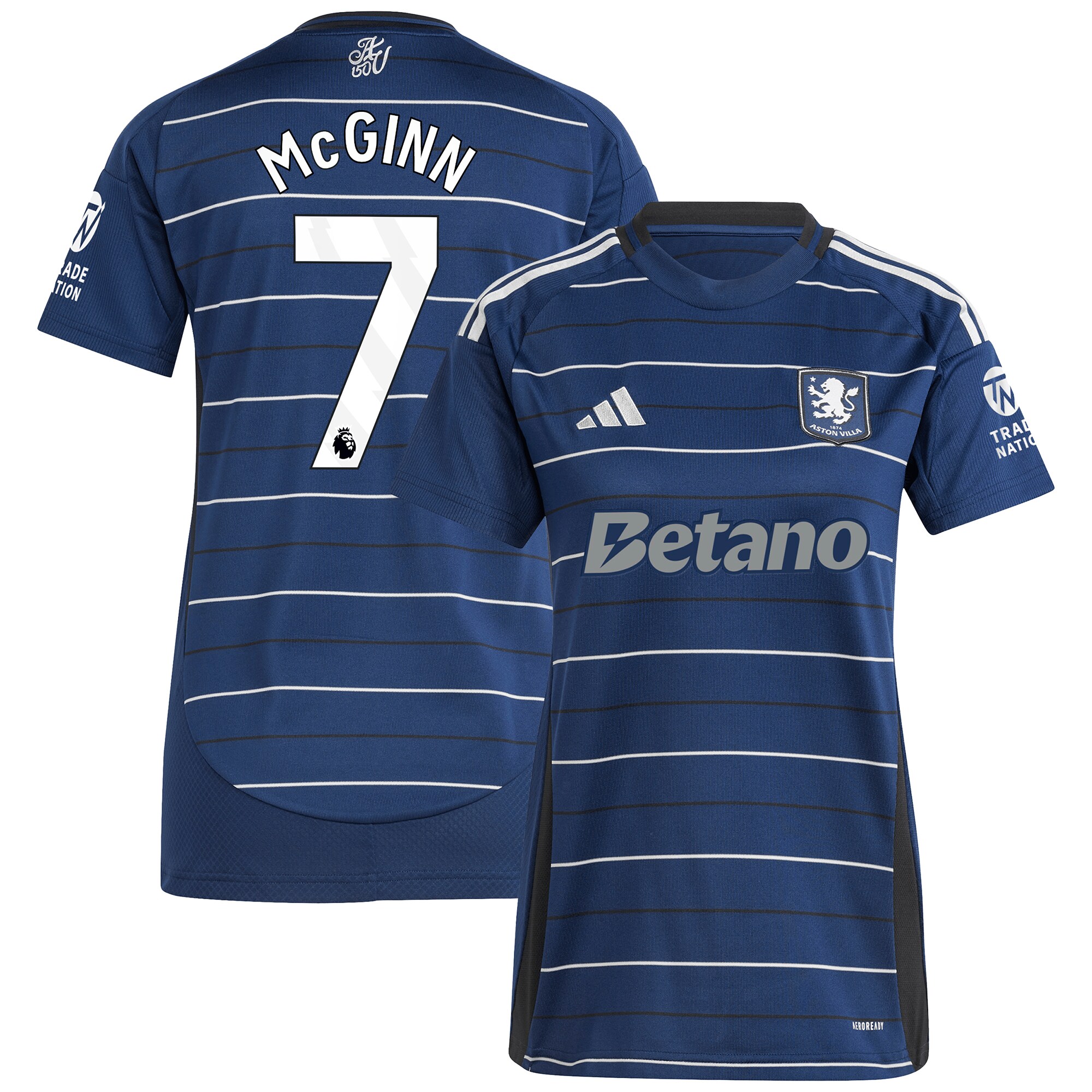Aston Villa Shirts - aston villa adidas third shirt 2024-25 – womens with mcginn 7 printing Collection of Official Fan Gear