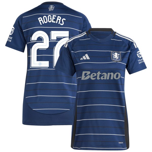 Aston Villa Shirts - aston villa adidas third shirt 2024-25 – womens with rogers 27 cup printing Collection of Official Fan Gear