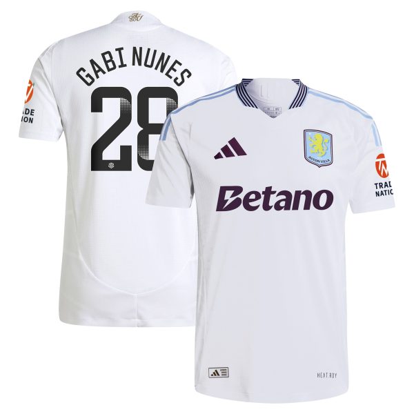 Aston Villa Shirts - aston villa adidas wsl away authentic shirt 2024-25 with gabi nunes 28 printing Collection of Official Fan Gear