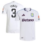 Aston Villa Shirts - aston villa adidas wsl away authentic shirt 2024-25 with tomás 3 printing Collection of Official Fan Gear