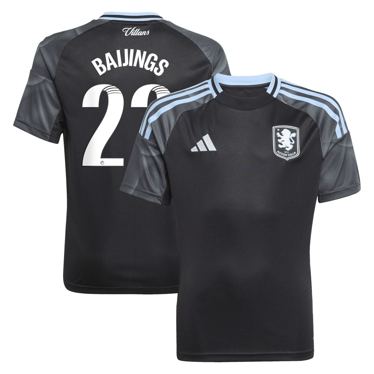 Aston Villa Shirts - aston villa adidas wsl away shirt 2025-26 – kids with baijings 22 printing Collection of Official Fan Gear