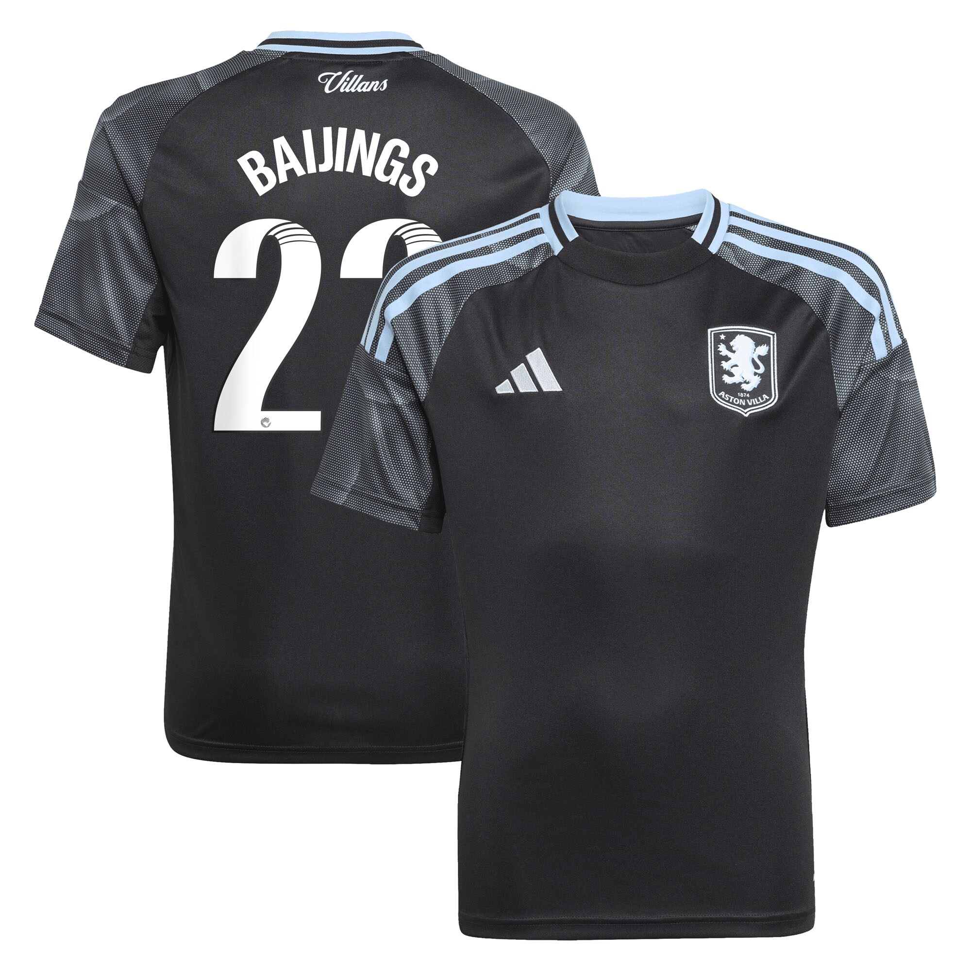 Aston Villa Shirts - aston villa adidas wsl away shirt 2025-26 – kids with baijings 22 printing Collection of Official Fan Gear