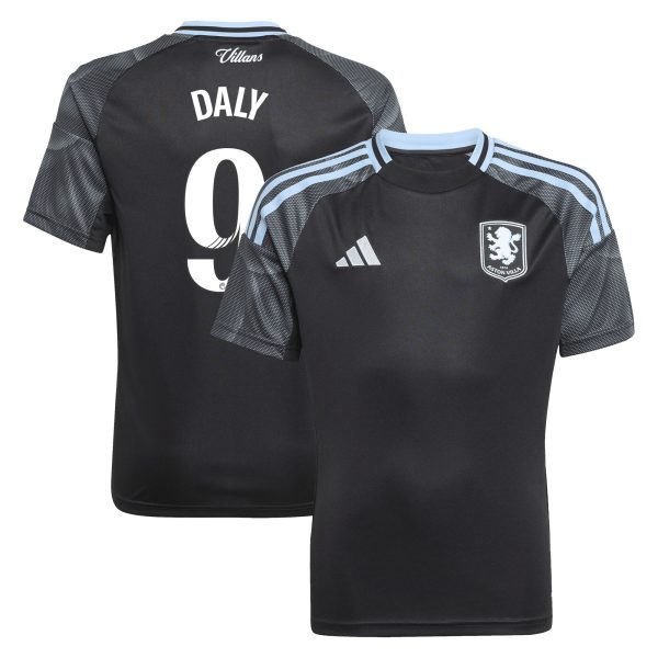 Aston Villa Shirts - aston villa adidas wsl away shirt 2025-26 – kids with daly 9 printing Collection of Official Fan Gear
