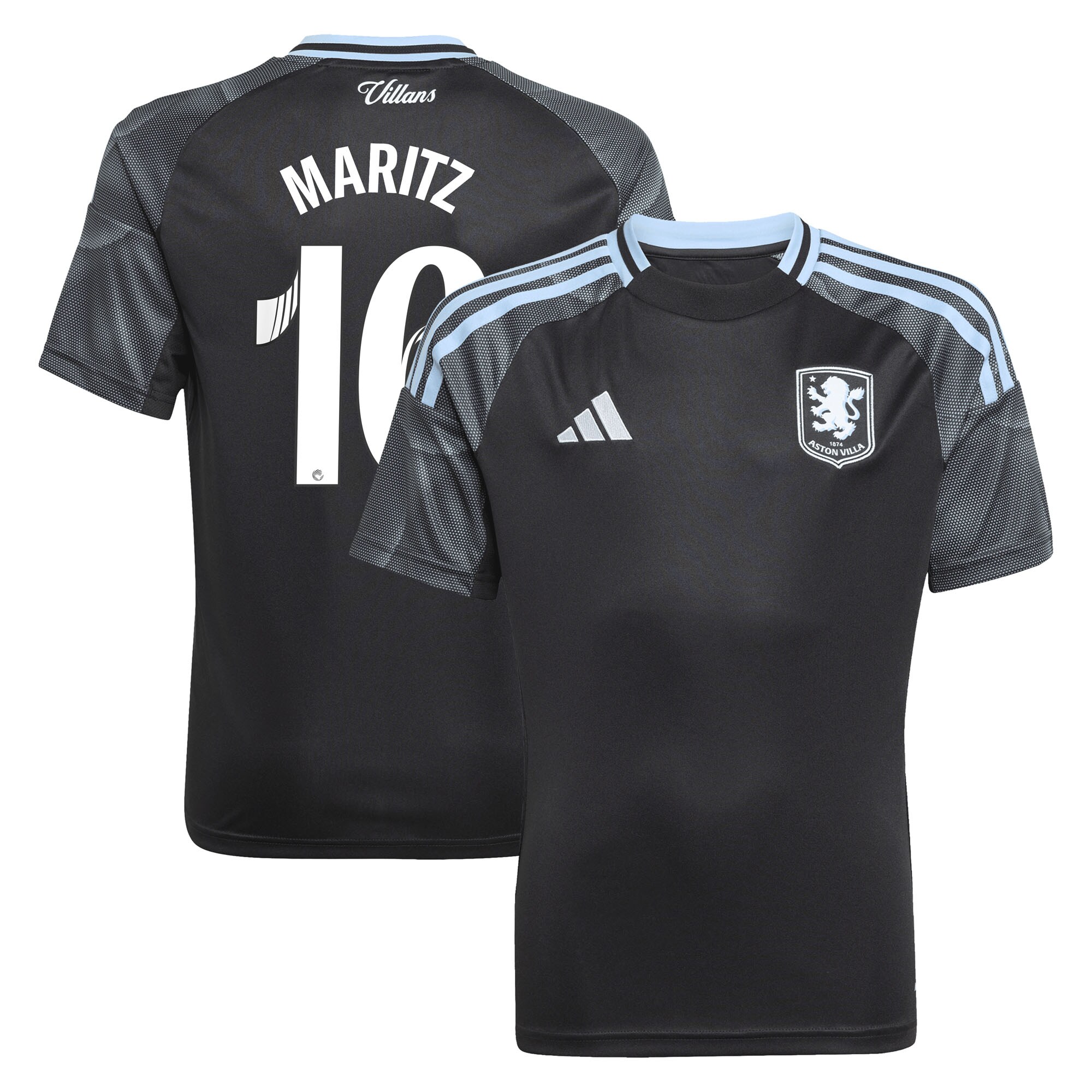 Aston Villa Shirts - aston villa adidas wsl away shirt 2025-26 – kids with maritz 16 printing Collection of Official Fan Gear