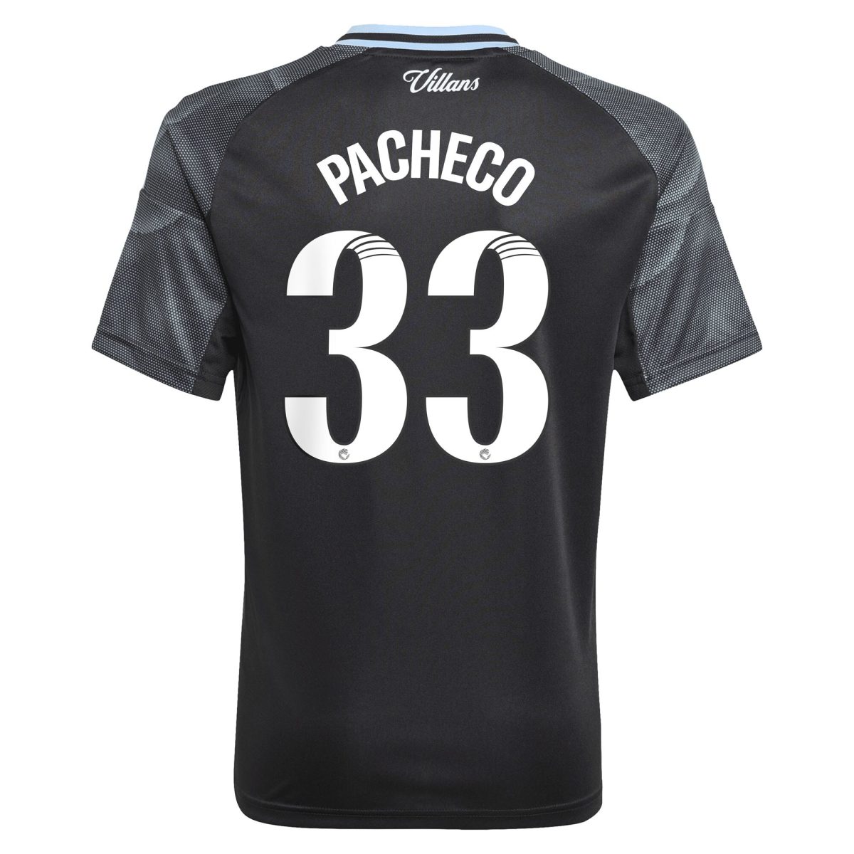 Aston Villa Shirts - aston villa adidas wsl away shirt 2025-26 – kids with pacheco 33 printing Collection of Official Fan Gear