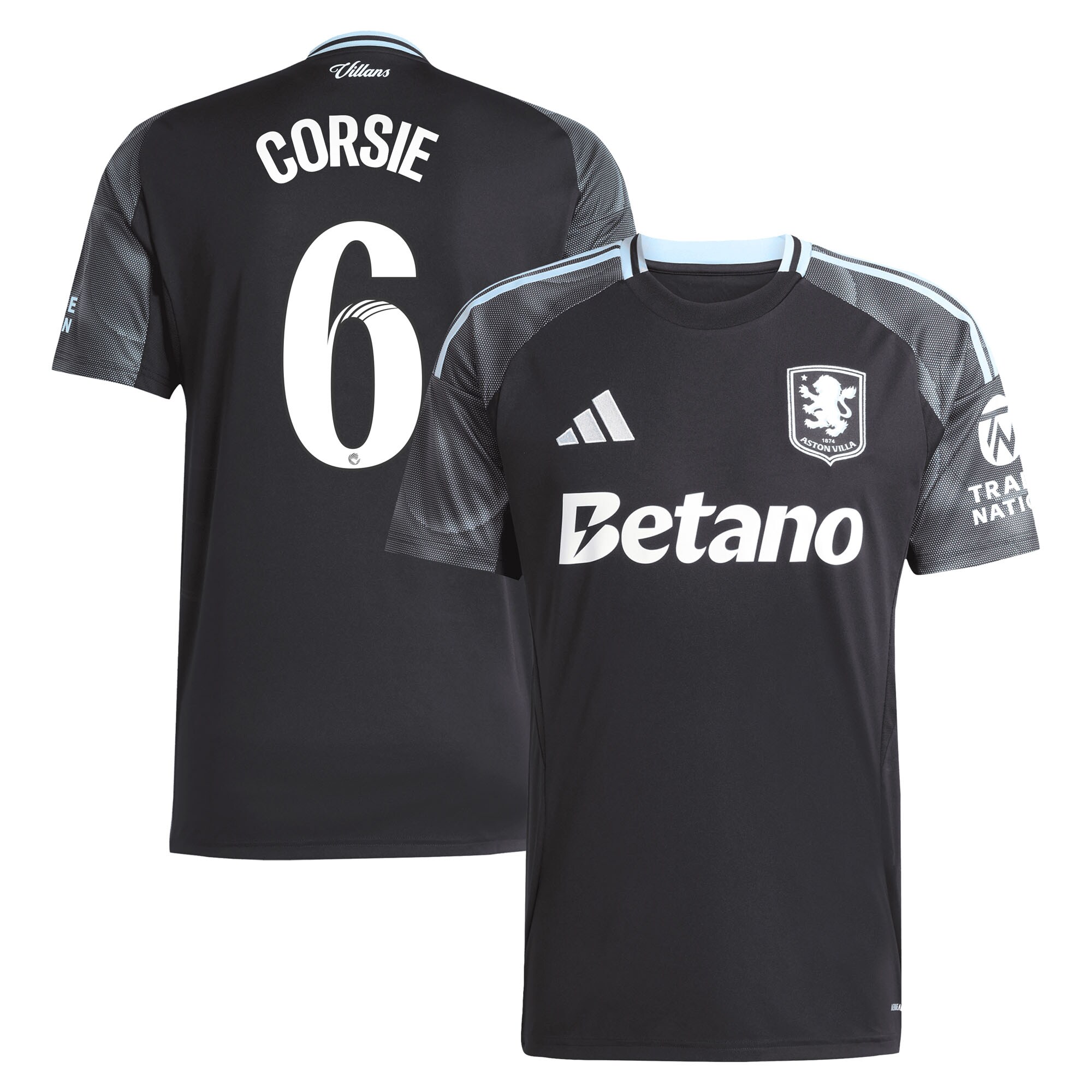 Aston Villa Shirts - aston villa adidas wsl away shirt 2025-26 with corsie 6 printing Collection of Official Fan Gear