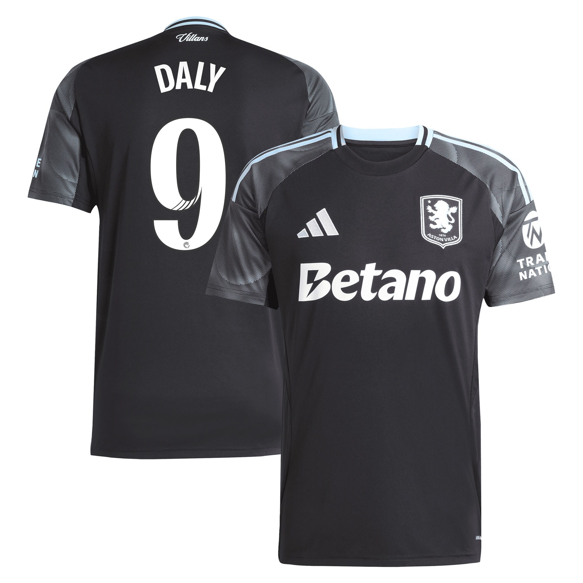 Aston Villa Shirts - aston villa adidas wsl away shirt 2025-26 with daly 9 printing Collection of Official Fan Gear