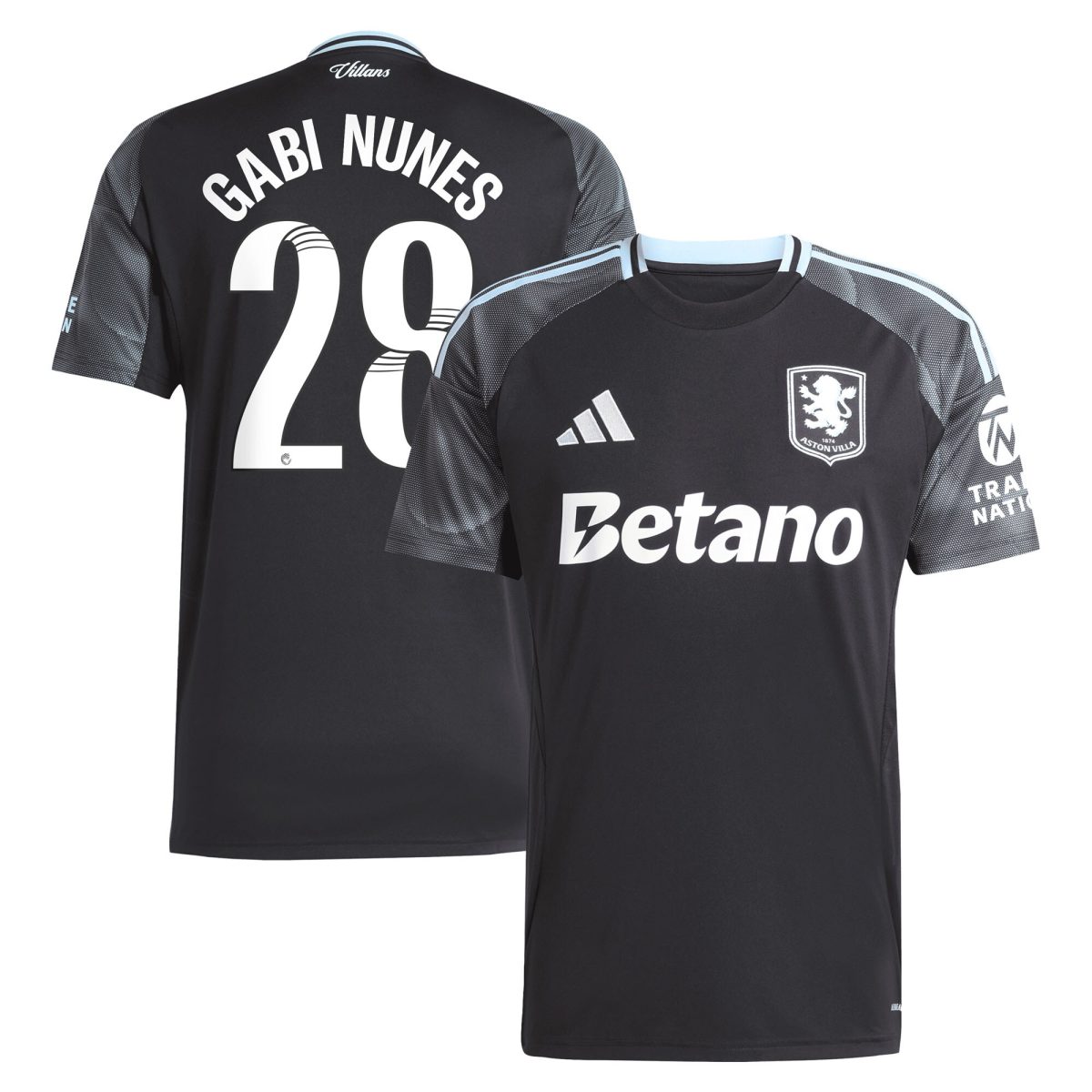 Aston Villa Shirts - aston villa adidas wsl away shirt 2025-26 with gabi nunes 28 printing Collection of Official Fan Gear