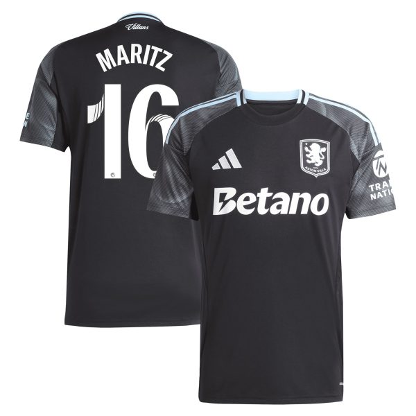 Aston Villa Shirts - aston villa adidas wsl away shirt 2025-26 with maritz 16 printing Collection of Official Fan Gear