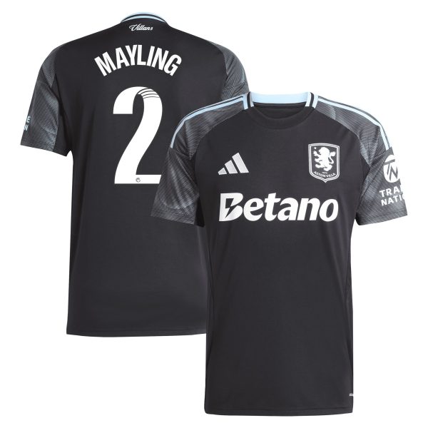Aston Villa Shirts - aston villa adidas wsl away shirt 2025-26 with mayling 2 printing Collection of Official Fan Gear