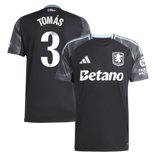 Aston Villa Shirts - aston villa adidas wsl away shirt 2025-26 with tomás 3 printing Collection of Official Fan Gear