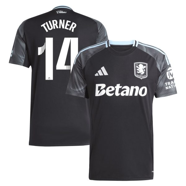 Aston Villa Shirts - aston villa adidas wsl away shirt 2025-26 with turner 14 printing Collection of Official Fan Gear