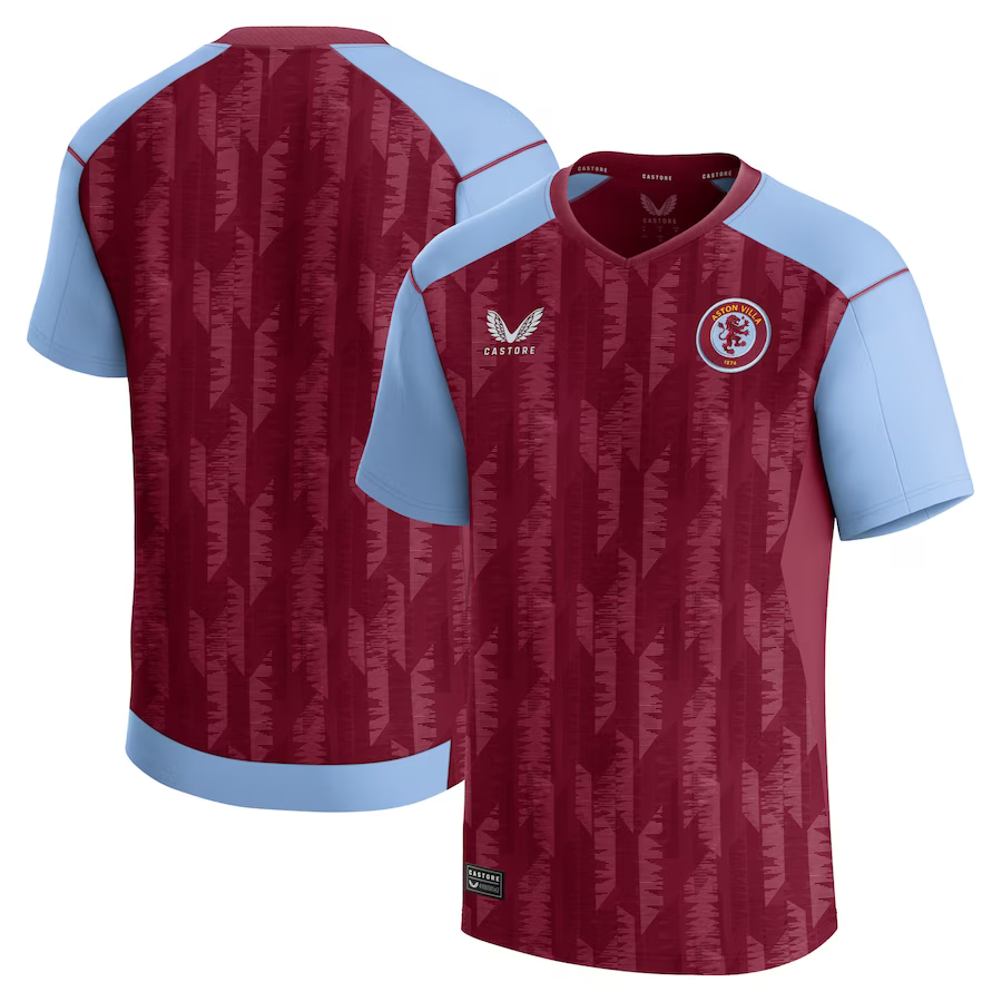 Aston Villa Shirts - aston villa castore home shirt 2023-24 – kids with custom printing Collection of Official Fan Gear