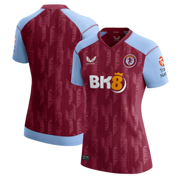 Aston Villa Shirts - aston villa castore home shirt 2023-24 – womens with custom printing Collection of Official Fan Gear
