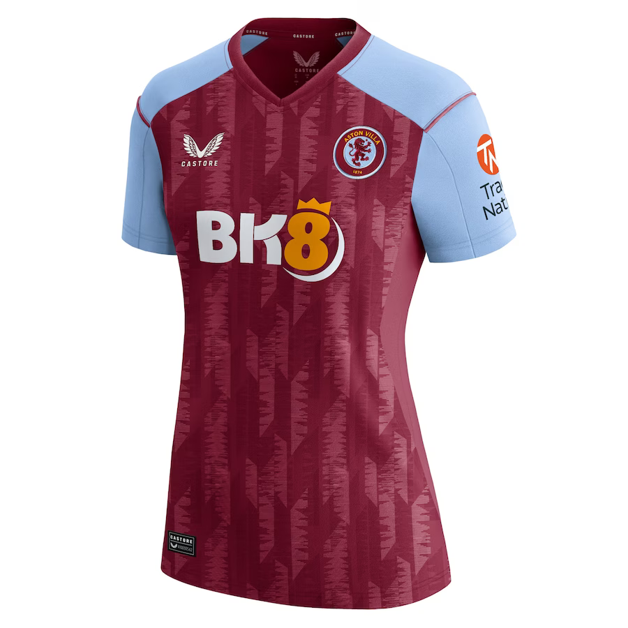 Aston Villa Shirts - aston villa castore home shirt 2023-24 – womens with custom printing Collection of Official Fan Gear