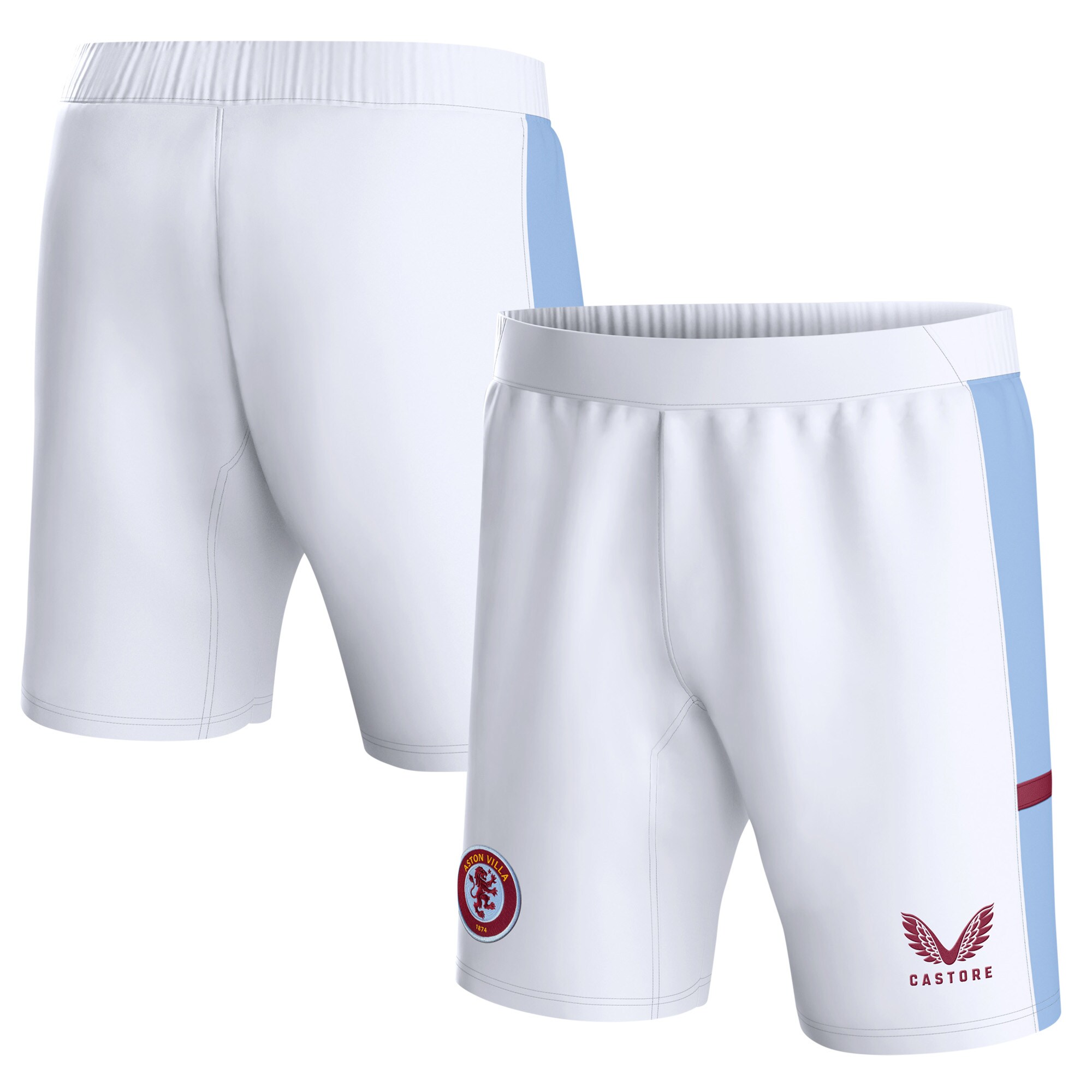 Aston Villa Shirts - aston villa castore home shorts 2023-24 – kids with custom printing Collection of Official Fan Gear