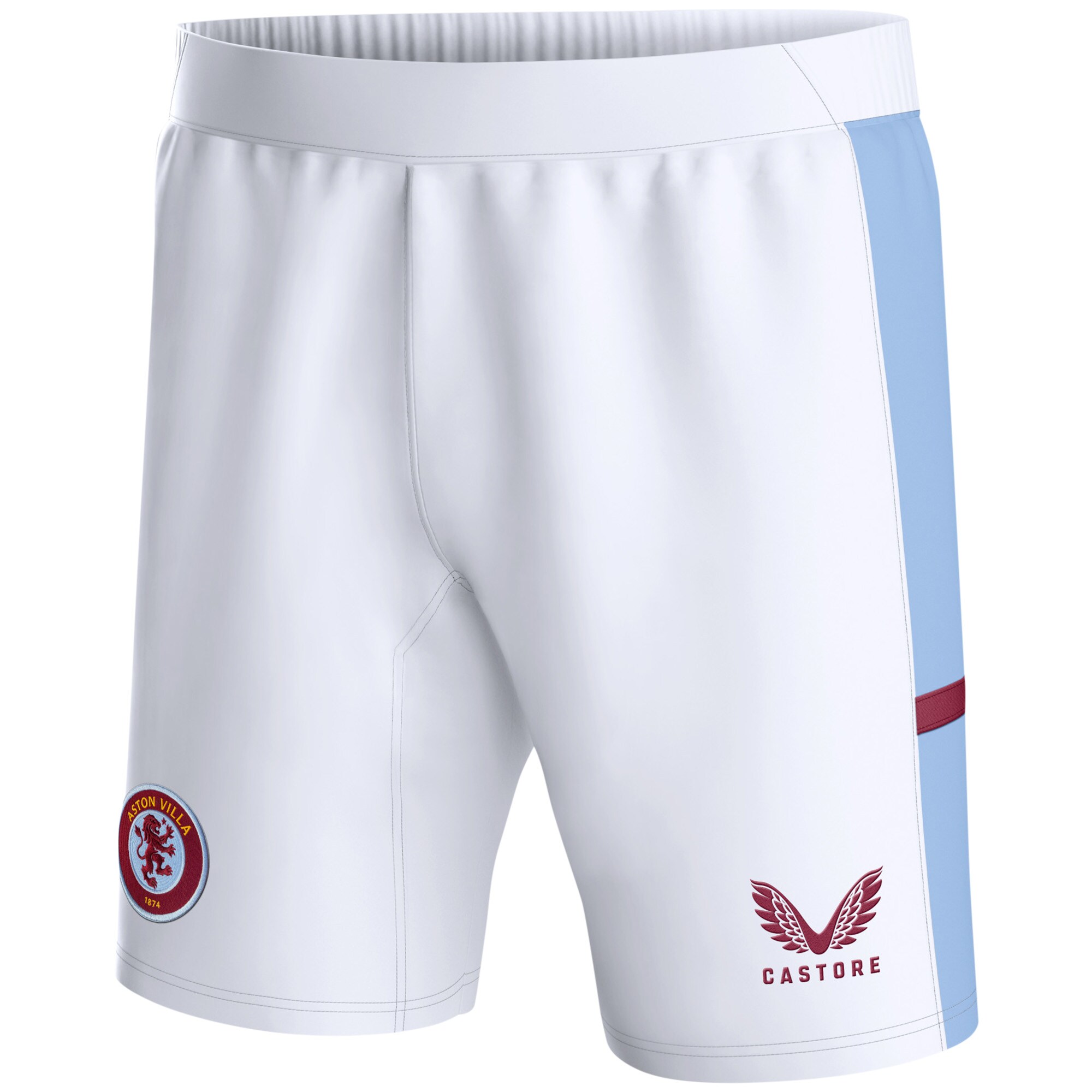 Aston Villa Shirts - aston villa castore home shorts 2023-24 – kids with custom printing Collection of Official Fan Gear