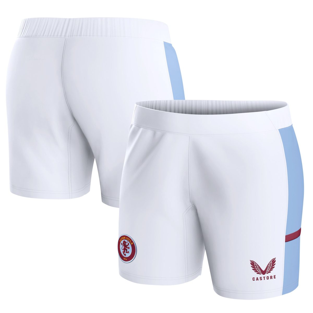 Aston Villa Shirts - aston villa castore home shorts 2023-24 – womens with custom printing Collection of Official Fan Gear