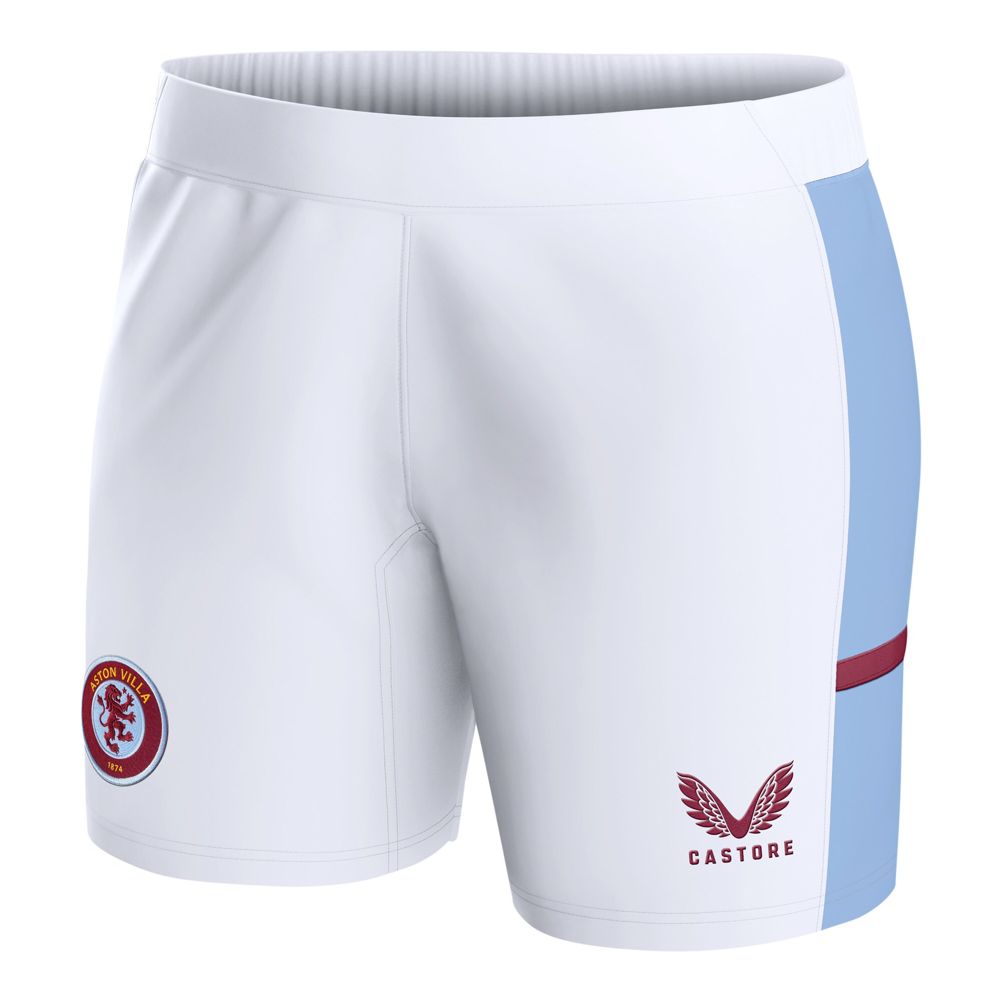 Aston Villa Shirts - aston villa castore home shorts 2023-24 – womens with custom printing Collection of Official Fan Gear