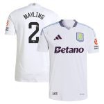 Aston Villa Shirts - aston villa wsl adidas away authentic shirt 2024-25 with mayling 2 printing Collection of Official Fan Gear