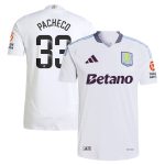 Aston Villa Shirts - aston villa wsl adidas away authentic shirt 2024-25 with pacheco 33 printing Collection of Official Fan Gear