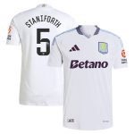 Aston Villa Shirts - aston villa wsl adidas away authentic shirt 2024-25 with staniforth 5 printing Collection of Official Fan Gear