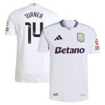 Aston Villa Shirts - aston villa wsl adidas away authentic shirt 2024-25 with turner 14 printing Collection of Official Fan Gear