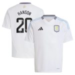 Aston Villa Shirts - aston villa wsl adidas away shirt 2024-25 – kids with hanson 20 printing Collection of Official Fan Gear