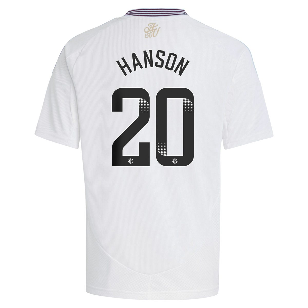 Aston Villa Shirts - aston villa wsl adidas away shirt 2024-25 – kids with hanson 20 printing Collection of Official Fan Gear
