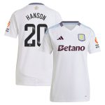 Aston Villa Shirts - aston villa wsl adidas away shirt 2024-25 – womens with hanson 20 printing Collection of Official Fan Gear