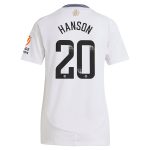 Aston Villa Shirts - aston villa wsl adidas away shirt 2024-25 – womens with hanson 20 printing Collection of Official Fan Gear