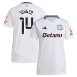 Aston Villa Shirts - aston villa wsl adidas away shirt 2024-25 – womens with turner 14 printing Collection of Official Fan Gear
