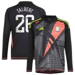 Aston Villa Shirts - aston villa wsl adidas goalkeeper shirt 2024-25 – long sleeve – kids with talbert 26 printing Collection of Official Fan Gear