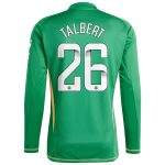 Aston Villa Shirts - aston villa wsl adidas goalkeeper shirt 2024-25 – long sleeve with talbert 26 printing 202849399 Collection of Official Fan Gear